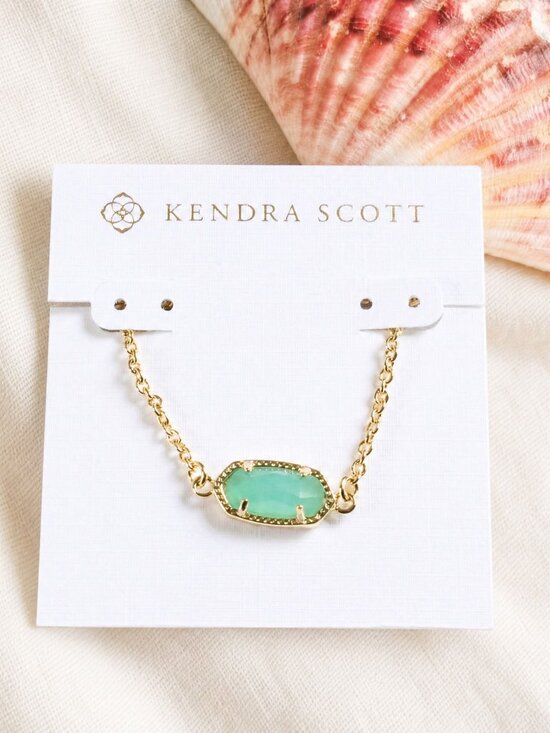 Kendra Scott Jewelry - Kendra Scott Elaina Gold Chalcedony Glass Adjustable Chain Bracelet